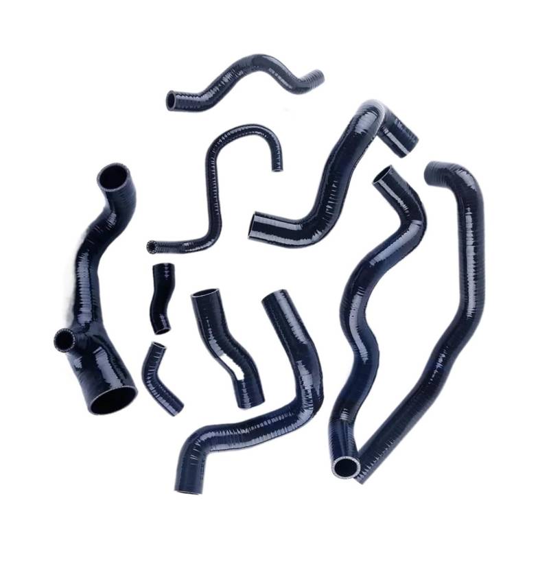 CVZXSDWLL Kompatibel Mit Mini Für Cooper S Für R55 R56 R57 2007 2008 2009 2010 2011 2012 2013 2014 Für Turbo 1.6T N14 Auto-Silikon-Ansaugkühlerschlauch Kühler-Kühlmittelschlauch(Black) von CVZXSDWLL