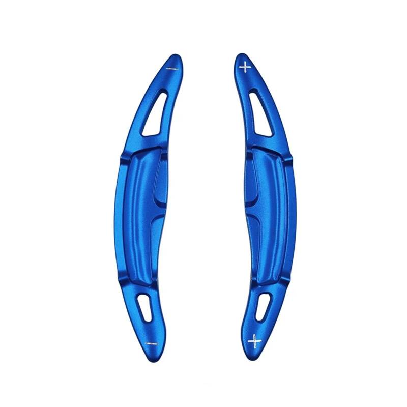 CVZXSDWLL Kompatibel Mit Porsche Für Cayenne 2015 2016 2017 2018 2019 Auto-Schaltwippen Auto-Rad-Lenkgetriebe-Schaltwippen-Verlängerungsschalthebel Auto-Lenkrad-Schaltwippe(Blue) von CVZXSDWLL