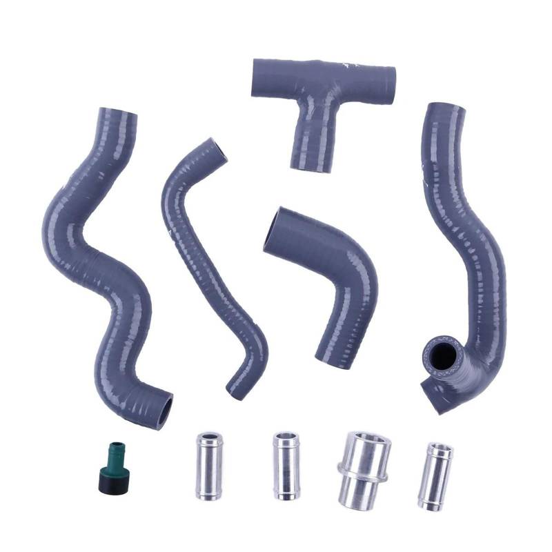 CVZXSDWLL Kompatibel Mit VW Für J&etta Mk4 Für Bora 1999–2005 Für Golf 1.8T AUQ AUM Motor Auto Silikon Kurbelgehäuse-Entlüftungsschlauch Rohr Kit Kühlerschläuche Kühler-Kühlmittelschlauch(Gray) von CVZXSDWLL