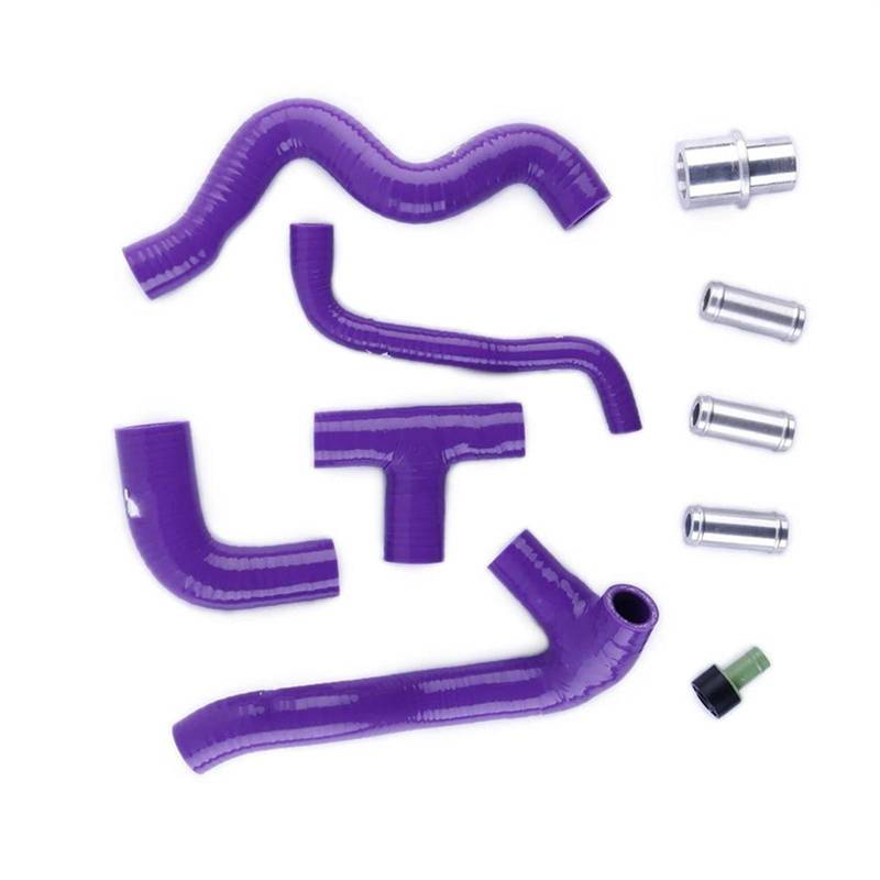 CVZXSDWLL Kompatibel Mit VW Für J&etta Mk4 Für Bora 1999–2005 Für Golf 1.8T AUQ AUM Motor Auto Silikon Kurbelgehäuse-Entlüftungsschlauch Rohr Kit Kühlerschläuche Kühler-Kühlmittelschlauch(Purple) von CVZXSDWLL