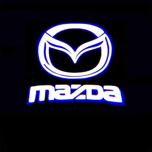 2 Stück Autotür Licht Projektor Türbeleuchtung für Mazda 3 5 6 CX3 CX5 CX7 CX8 CX9 CX5 CX30, Projektionslampe für Auto-Willkommenslicht Personalisierte Türlampe von CWBFC