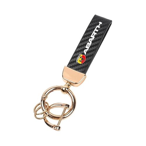 CWBFC Auto-Schlüsselanhänger für Abarth,verschleißfest und Staubdicht Autoschlüssel-Zubehör Dekorative Ersatzteile Personalisierte Mode und Kreative Geschenke Stark und Robust,Gold-M von CWBFC