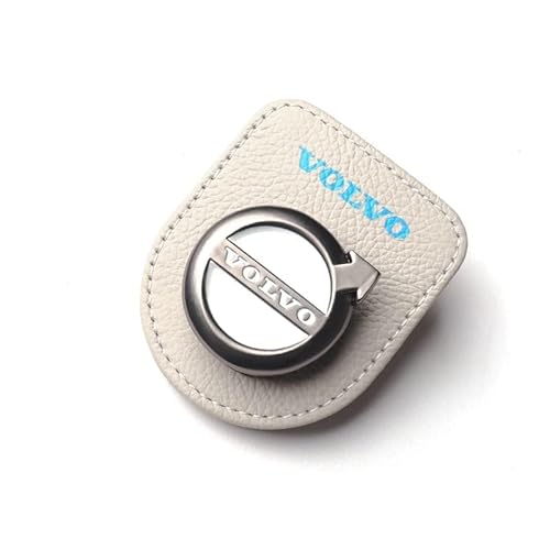 Brillenhalter für Auto Sonnenblende für Volvo S90 V90 CC 2017-2023 2024, Magnetischer Brillenhalter Fürs Auto Auto-Innenausstattung,Beige von CWBFC