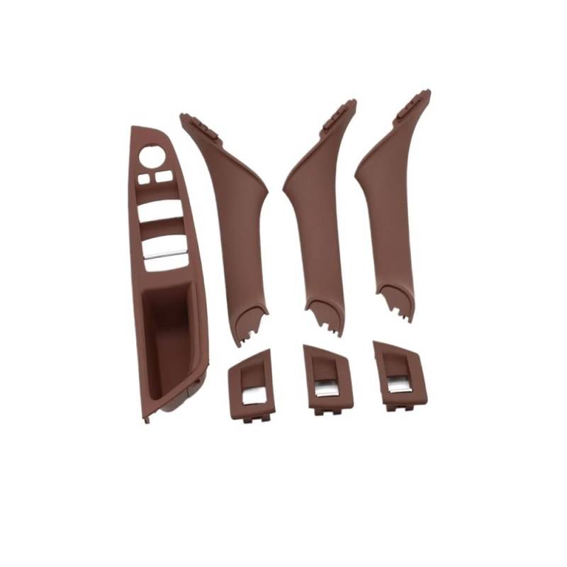 CWDQYNLG Innentürgriff Abdeckung Griff 7PCS Tür Armlehne Fensterheber Schalter Panel Tür Innen Pull Hand Abdeckung Trim für 5 Series F10 F11 F18 520 523 525 528 530 2010-2017 von CWDQYNLG