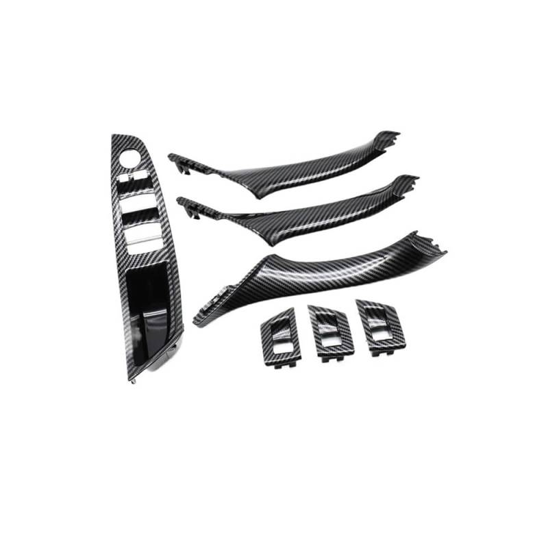 CWDQYNLG Innentürgriff Abdeckung Griff 7PCS Tür Armlehne Fensterheber Schalter Panel Tür Innen Pull Hand Abdeckung Trim für 5 Series F10 F11 F18 520 523 525 528 530 2010-2017 von CWDQYNLG