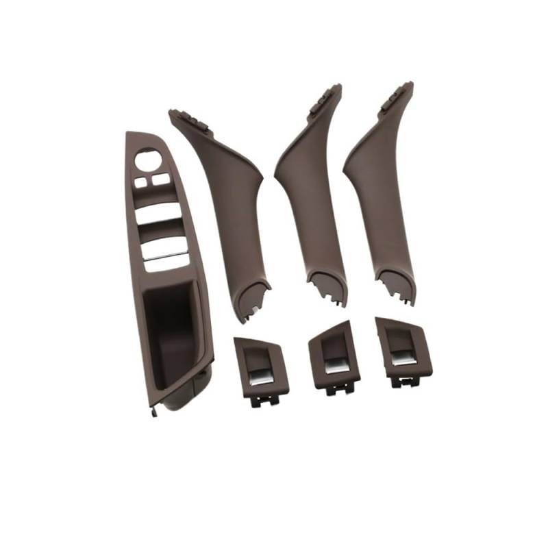CWDQYNLG Innentürgriff Abdeckung Griff 7PCS Tür Armlehne Fensterheber Schalter Panel Tür Innen Pull Hand Abdeckung Trim für 5 Series F10 F11 F18 520 523 525 528 530 2010-2017 von CWDQYNLG