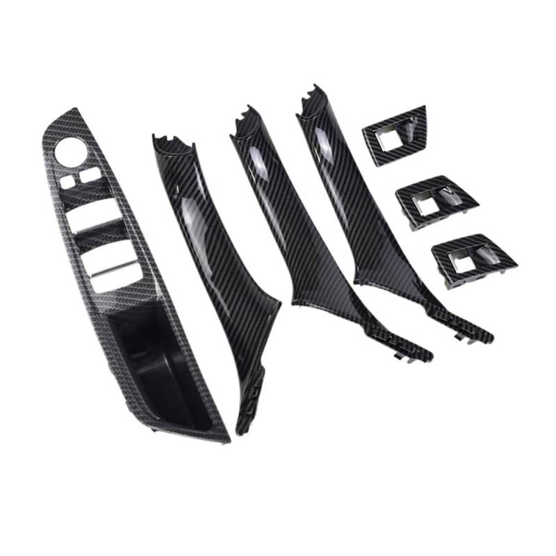 CWDQYNLG Innentürgriff Abdeckung Griff Carbon Fiber RHD LHD Auto Innen Tür Griff Für 5 Serie F10 F11 520d 525d 530d 535i 2010-2017 innere Panel Pull Trim Abdeckung von CWDQYNLG