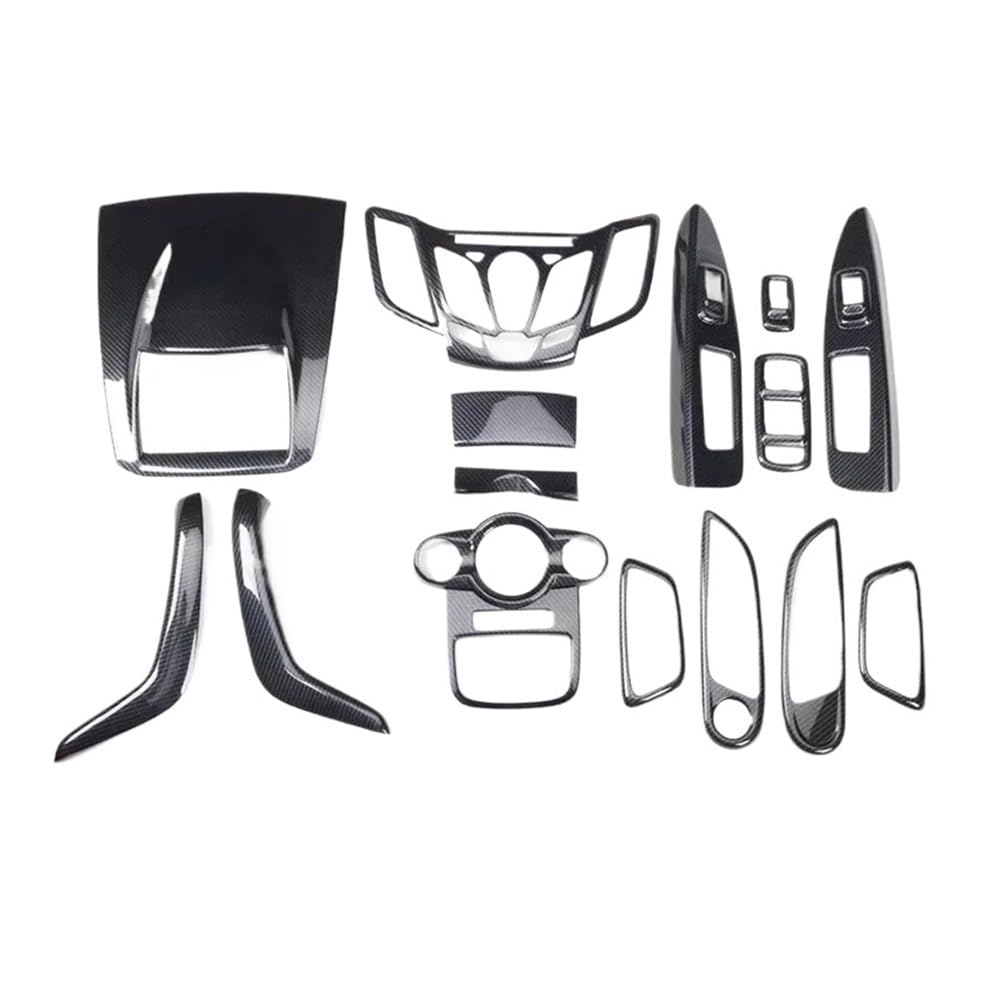 CWDQYNLG Innentürgriff Abdeckung Griff Farbe Navigation Center Konsole Abdeckung Türgriff Armlehne Trim Innen Zubehör Für Ford Für Fiesta MK7 2008-2013 von CWDQYNLG