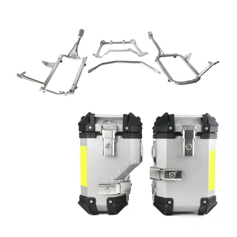 CWDQYNLG Motorrad-Gepäckträger Motorrad-Seitenbox-Rack für 700GS/800GS Edelstahl-Seitenhalterung Linke Seite Auspufftyp Motorrad-Gepäckträger von CWDQYNLG