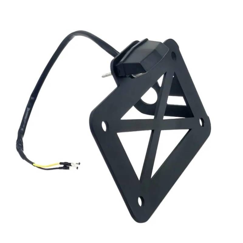 CWDQYNLG Motorrad-Gepäckträger Universal Side Mount Motorrad Registrierung Kennzeichen Halter Halterung Mit Rücklicht Für Bobber Für von CWDQYNLG