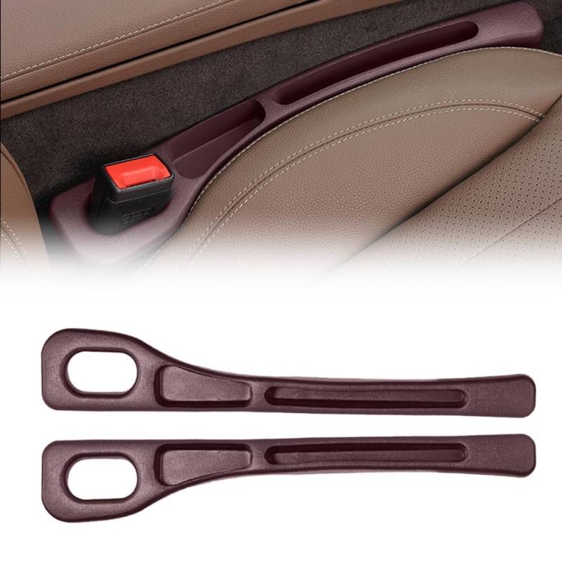 2er Autositz Lückenfüller für Ford Ranger T9 XL XLT XLT Wildtrak 2023 2024 +, Autositz Gap Plug Autositz Zubehör Autositz Organizer Auto Gadgets Innenraum,Brown von CWMAD