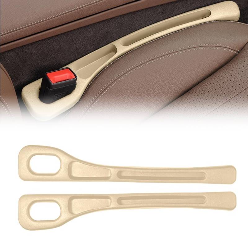 2er Autositz Lückenfüller für Mercedes Benz C-Class W205 2015-2021, Autositz Gap Plug Autositz Zubehör Autositz Organizer Auto Gadgets Innenraum,Beige von CWMAD