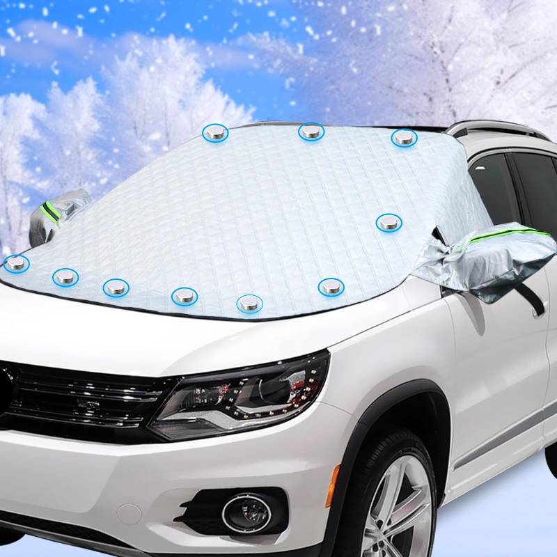 CWMAD Frontscheibenabdeckung Winter für Kia Optima (TF) 3. Gen 2010-2015, Winter Frostabdeckung für Auto Auto Scheibenabdeckung mit Seitenspiegelabdeckung von CWMAD