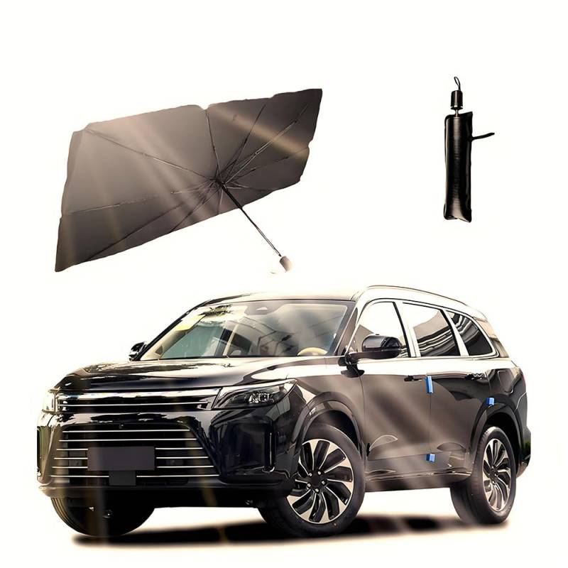 Sonnenschutz Auto Frontscheibe für Ford C-MAX II, Sonnenschutz Auto Frontscheibenabdeckung Sonnenblende Vorne Faltbar Autozubehör,small von CWMAD