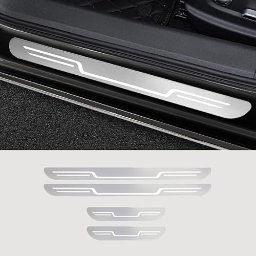4 Stück Edelstahl Einstiegsleisten Schutz für Hyundai Kona SX2 2024, Einstiegsleisten Türschweller Beschützer Türschutzleisten Zierleisten Tür Sill Zubehör,Silver 4 Stück Edelstahl Einstiegsleisten Schutz für Hyundai Kona SX2 2024, Einstiegsleisten Türschweller Beschützer Türschutzleisten Zierleisten Tür Sill Zubehör,Silver von CWMMKL
