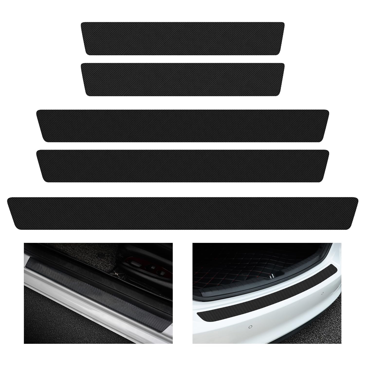 5 Stück Auto Einstiegsleisten Schutz für BMW 1 Series 116 118 120 135 2 Series 216 218 220 225, Kohlefaser Türschwellen Kratzfest Aufkleber Kofferraum-Stoßstangenleiste 5 Stück Auto Einstiegsleisten Schutz für BMW 1 Series 116 118 120 135 2 Series 216 218 220 225, Kohlefaser Türschwellen Kratzfest Aufkleber Kofferraum-Stoßstangenleiste von CWMMKL