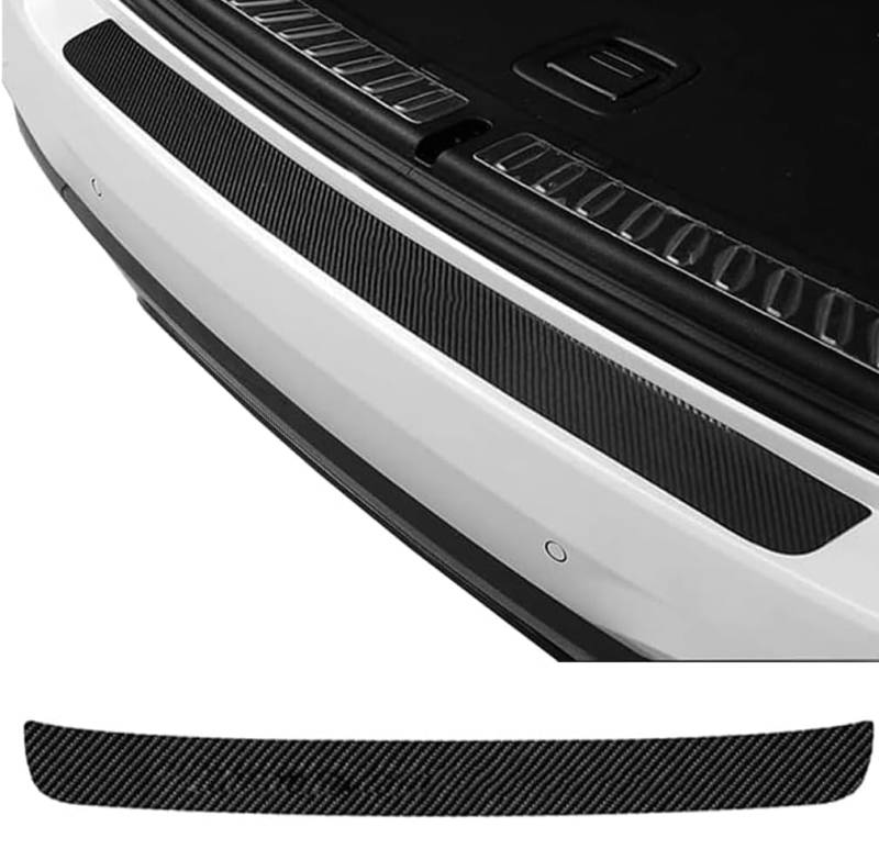 Ladekantenschutz Kofferraum Stoßstangenschutz für Dodge Challenger 2009-2019, Carbonfaser Kratzfeste Zierleisten für Die Kofferraumkante Kofferraumschutz von CWMMS