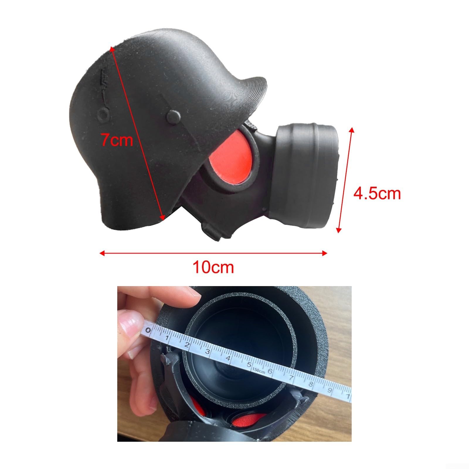 CWOQOCW Abdeckung für Anhängerkupplung, Schutzkappe mit Helmvisier-Design, verstellbare Augenfarbe, wetterbeständiger Kunststoff für Anhängerkupplung, 5,1 cm (2 Zoll) (rot) von CWOQOCW