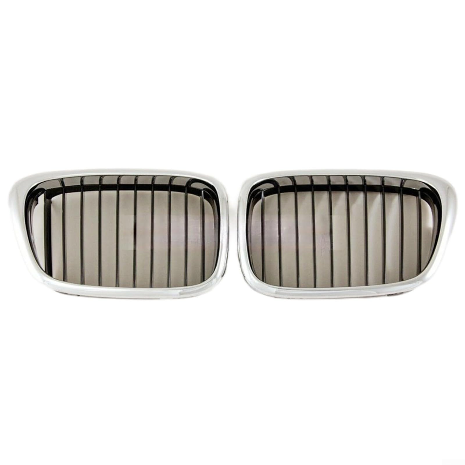 Kühlergrill vorne, Frontstoßstangengitter für BMW E39 1997–2003, Chrom, Schwarz, Kunststoff, Luftstrom, OEM 51137005837 51137005838 (Paar) von CWOQOCW