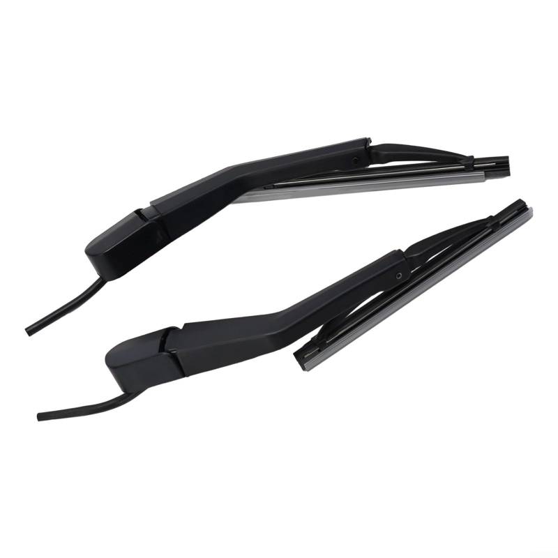 Scheinwerferwischerarm-Paar für Mercedes W126, Scheinwerfer Wischerblatt Set, Schwarz Kunststoff OEM A1268204544 A1268204644 für 420 SE 500 SE von CWOQOCW
