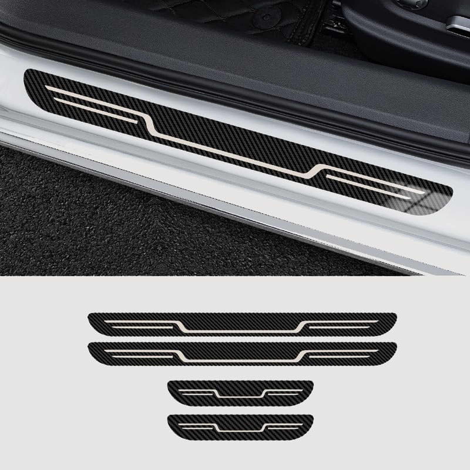 4 Stück Auto Einstiegsleisten Schutzfolie für Kia Carens 2007 2008 2009 2010 2011, Auto-Außentürschwellenschutz Trittplatten Schwellenplatte Willkommenspedalverkleidung,Carbon Fiber Look 4 Stück Auto Einstiegsleisten Schutzfolie für Kia Carens 2007 2008 2009 2010 2011, Auto-Außentürschwellenschutz Trittplatten Schwellenplatte Willkommenspedalverkleidung,Carbon Fiber Look von CWYLF