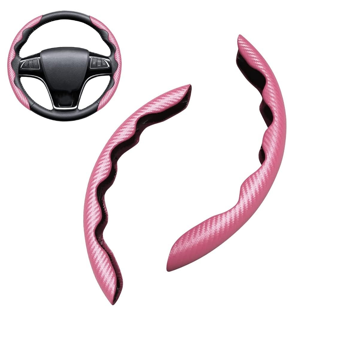 CWYLF Auto-Lenkradbezug für Hyundai i30 III 2019-2020, rutschfester atmungsaktiver segmentierter Lenkradschutz Autoinnenausstattung,Pink CWYLF Auto-Lenkradbezug für Hyundai i30 III 2019-2020, rutschfester atmungsaktiver segmentierter Lenkradschutz Autoinnenausstattung,Pink von CWYLF