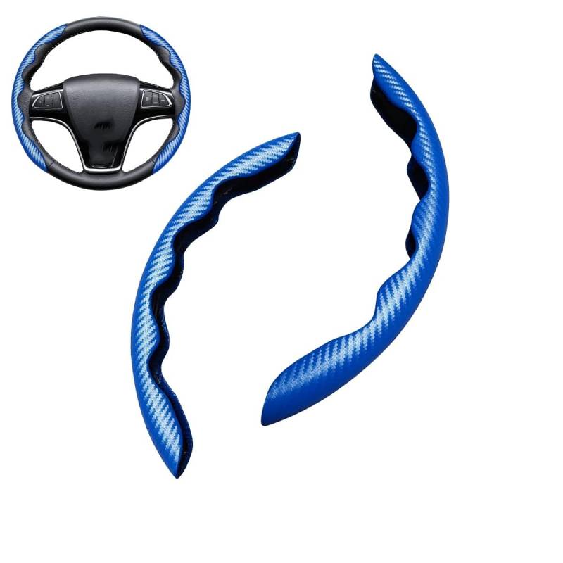 CWYLF Auto-Lenkradbezug für Peugeot Rifter Long 2019-, rutschfester atmungsaktiver segmentierter Lenkradschutz Autoinnenausstattung,Blue von CWYLF