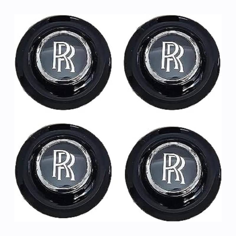 4 Stück Auto Felgenkappen für Rolls-Royce Phantom Coupe Convertible 2-Doors 2013-2022 Nabenkappen Nabendeckel Radnabenabdeckung Nabenabdeckungen Staubdichte Auto Zubehör,Black von CXFFB