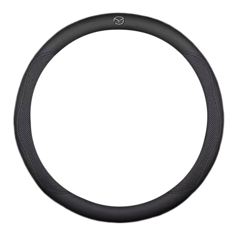 Auto Lenkrad-Abdeckung für Mazda 2 3 5 6 MX5 MX30 CX30 CX5 CX50 Leder Auto Lenkrad-Schutz Lenkradhülle rutschfest Lenkradschoner Langlebig Innendekor Zubehör,B von CXFFB