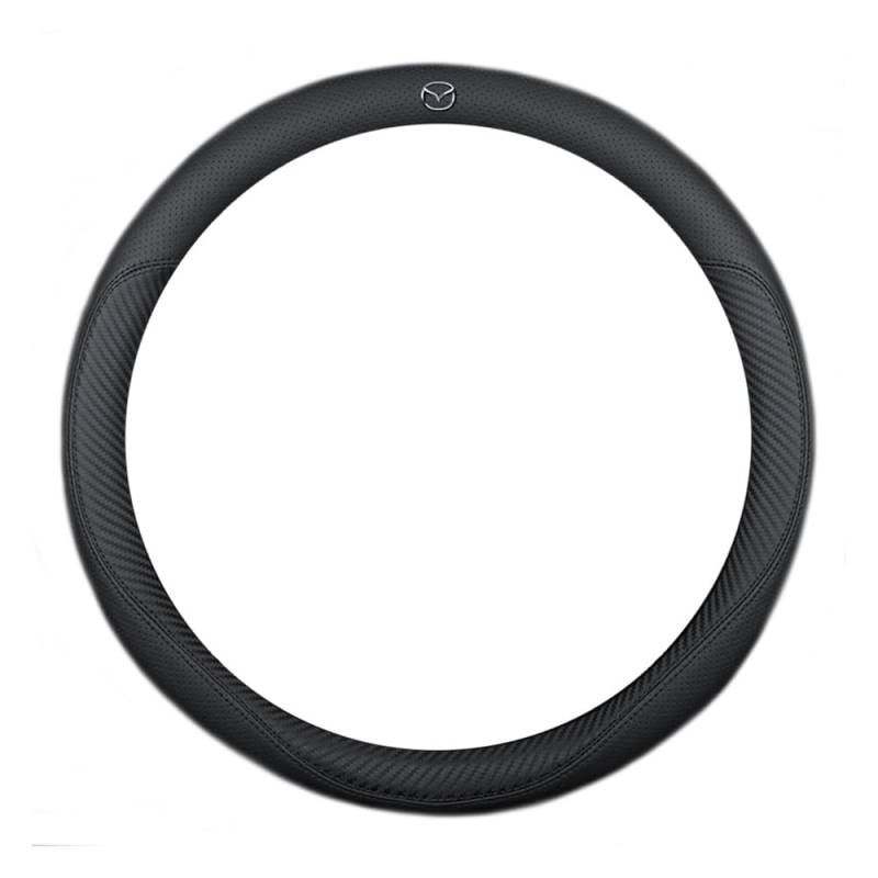 Auto Lenkrad-Abdeckung für Mazda Mazda3/6 CX5 CX4 CX30 Leder Auto Lenkrad-Schutz Lenkradhülle rutschfest Lenkradschoner Langlebig Innendekor Zubehör,B von CXFFB