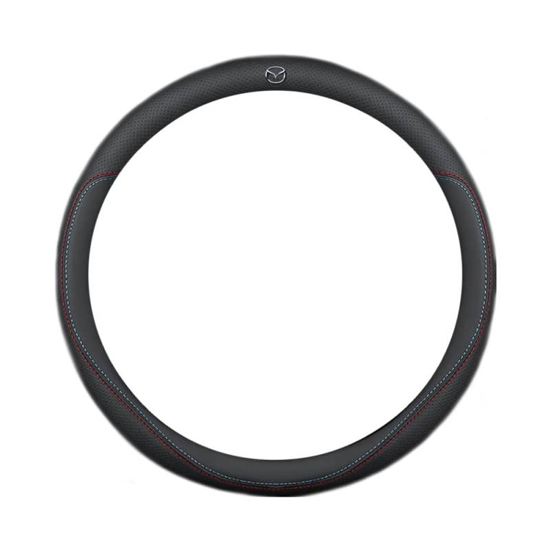 Auto Lenkrad-Abdeckung für Mazda Mazda3/6 CX5 CX4 CX30 Leder Auto Lenkrad-Schutz Lenkradhülle rutschfest Lenkradschoner Langlebig Innendekor Zubehör,D von CXFFB