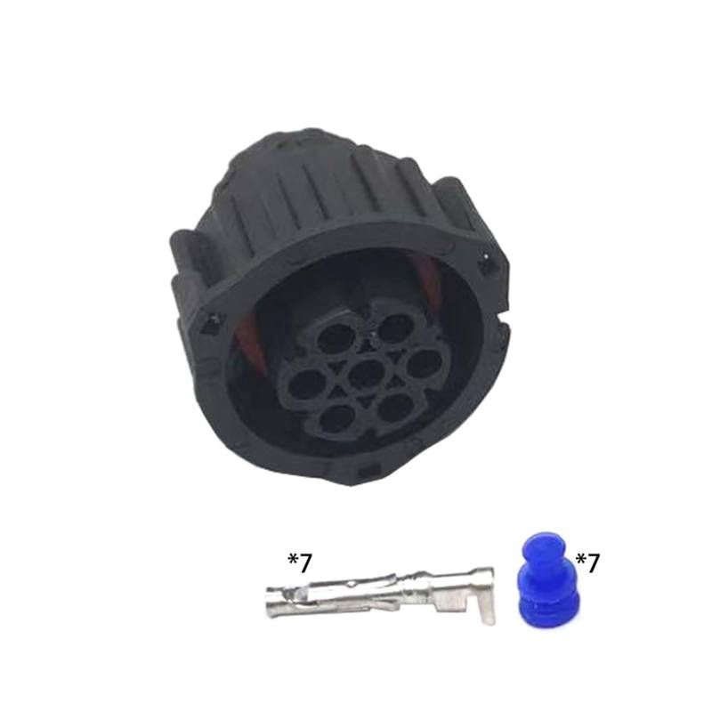 CXVFY Tyco Amp 1,5 mm BU-STE KPL-DIN-Gehäuse 968421-1 967650-1 1718230-1 mit Kabelmantel (7-polig), 2 Sets von CXVFY