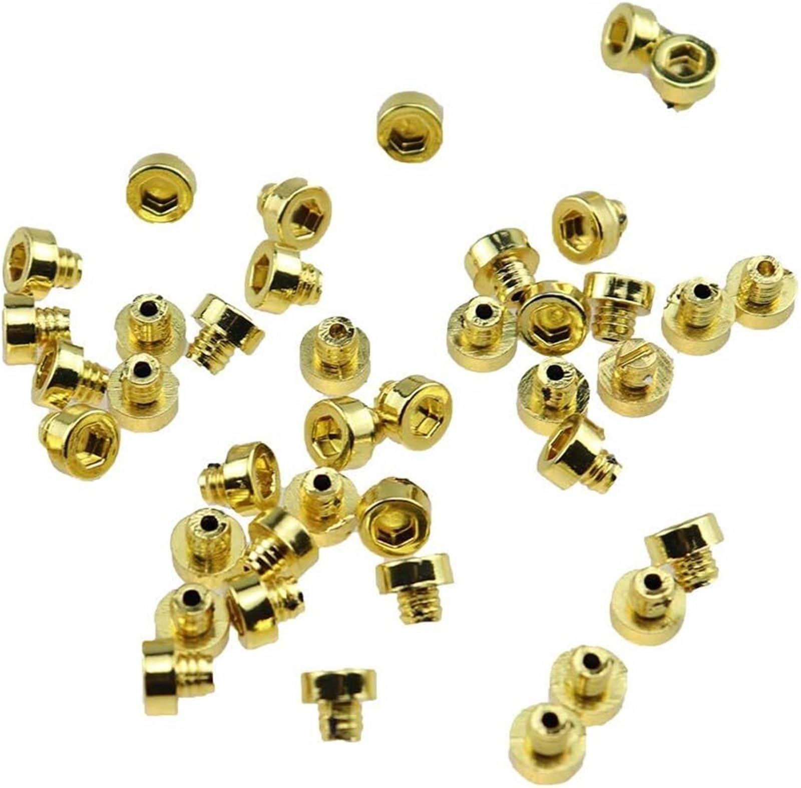 CXXSW [Replacement] 100 Stück 6-mm-Nieten, Ersatz-Kunststoffnägel, Reifenmuttern, Bolzen, Schrauben, Nieten, kompatibel mit Auto-Styling-Tuning, Felgenlippendekoration – Gold – 100 Stück von CXXSW