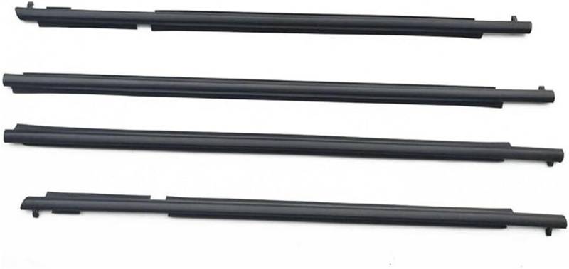 CXXSW [Replacement] 4-teilige Fensterdichtungen, Schwarze Gummi-Zierleisten for die vorderen und hinteren Türen, Dichtungsbänder for Außenglas, for Toyota, for Prado 2010-2020 von CXXSW