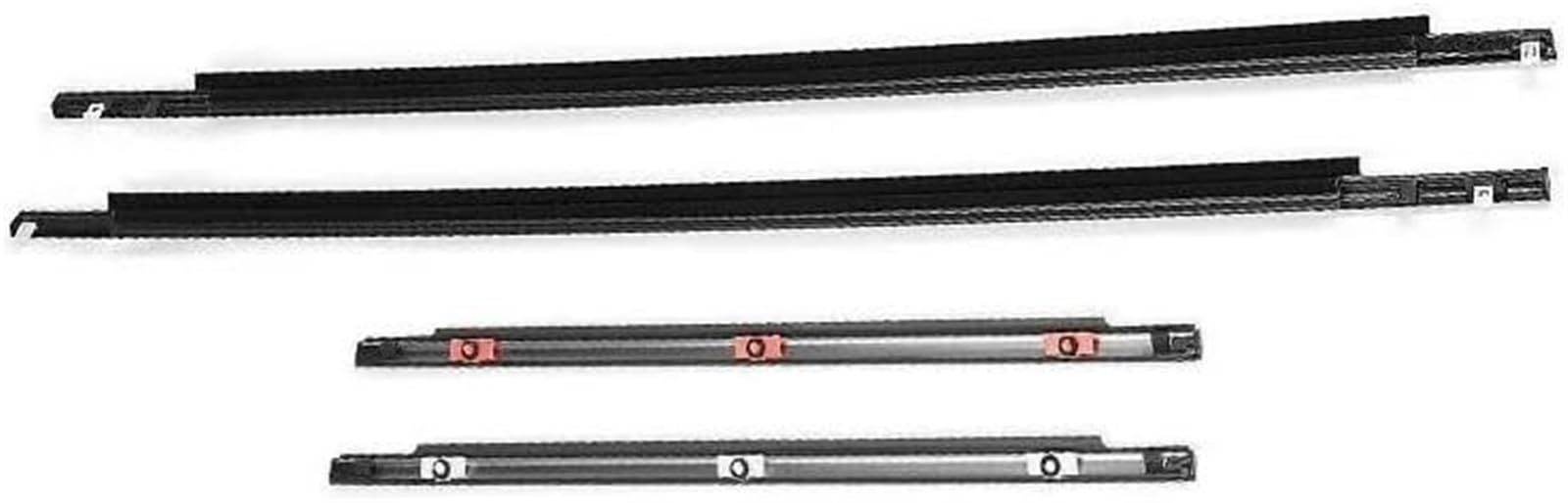 CXXSW [Replacement] 4-teilige Fensterdichtungen, Schwarze Seitentür-Außenglasdichtung for die HINTEN, for Toyota, for FJ, for Cruiser 2007-2014 von CXXSW