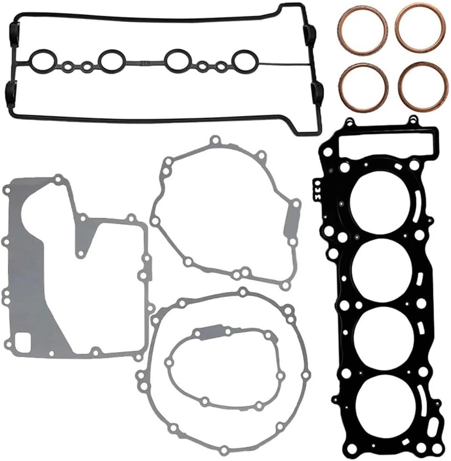 CXXSW [Replacement] Dichtungssatz for Motorradzylinder und Kurbelgehäusedeckel for R6, anwendbare Modelle 20/06 20/23 - Die Kits von CXXSW