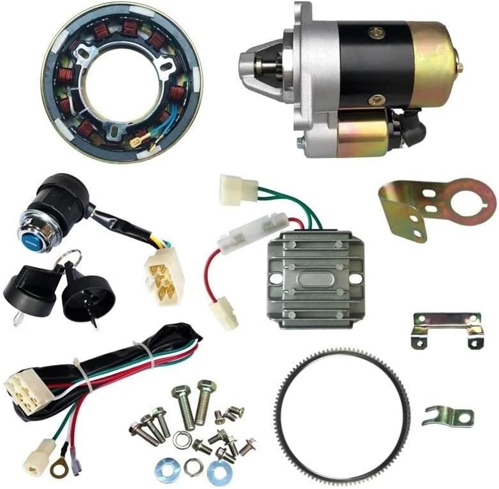 CXXSW [Replacement] Elektrostarter-Umrüstsatz for YANMAR L100, Anlasserersatz for 186F for Dieselmotoren 10 PS von CXXSW