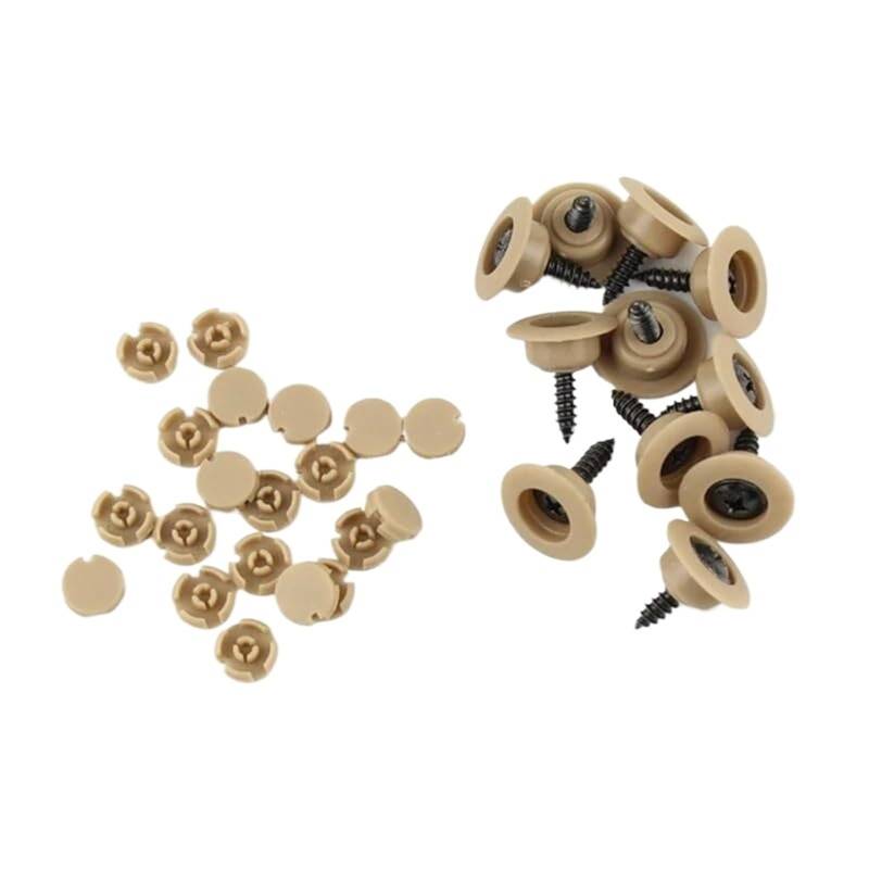 CXXSW [Replacement] Selbstschneidende Schraubenabdeckkappe for Santa, Fe, Sonata, Tucson, IX35, Türverkleidung, Innenverkleidung, 8 Stück, Beige von CXXSW