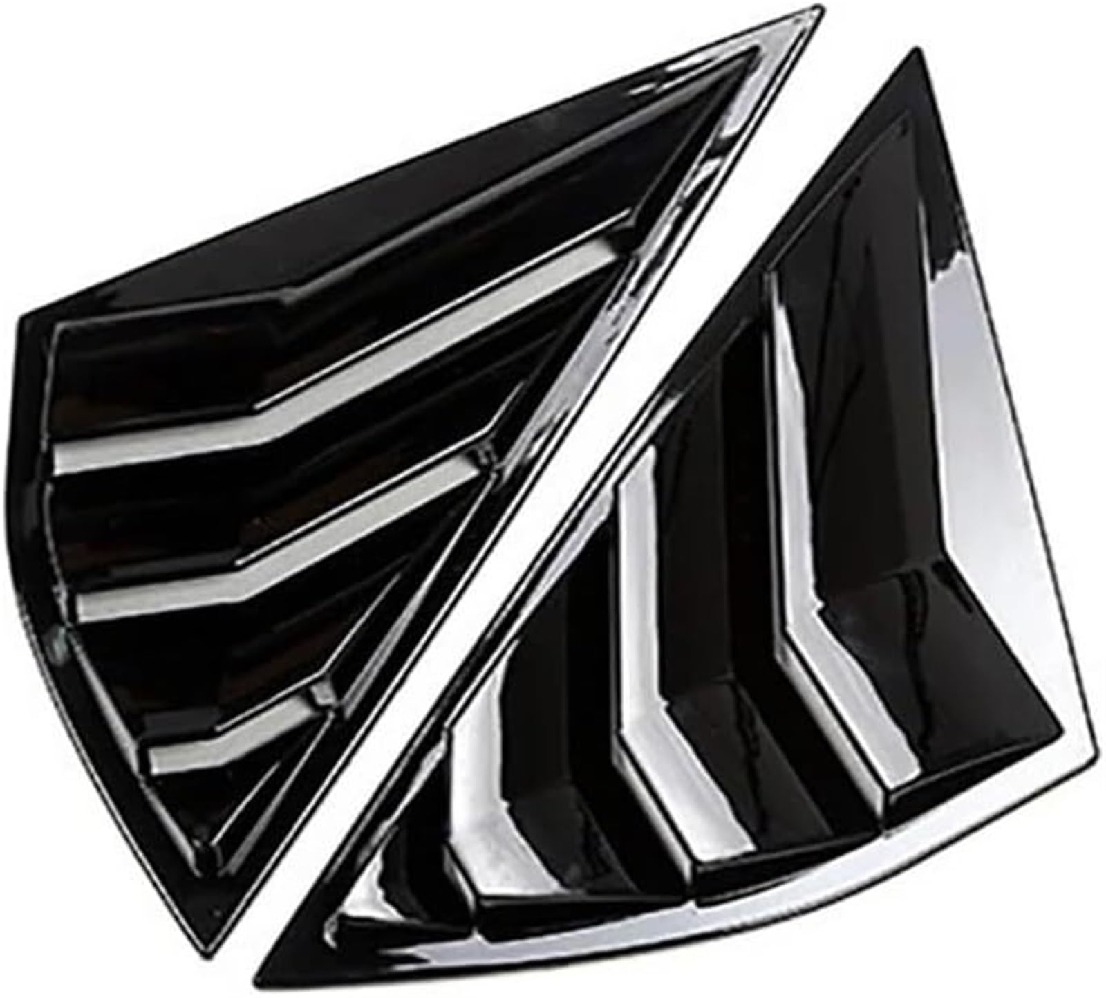 [Replacement] Lufthutzen for die hinteren äußeren Seitenfenster, Abdeckung for dekorative Fensterblendenabdeckung, Spoiler, for Ford, for Mustang, for Mach-E 2021 2022, Viertel - Schwarz glänzend CXXS von CXXSW