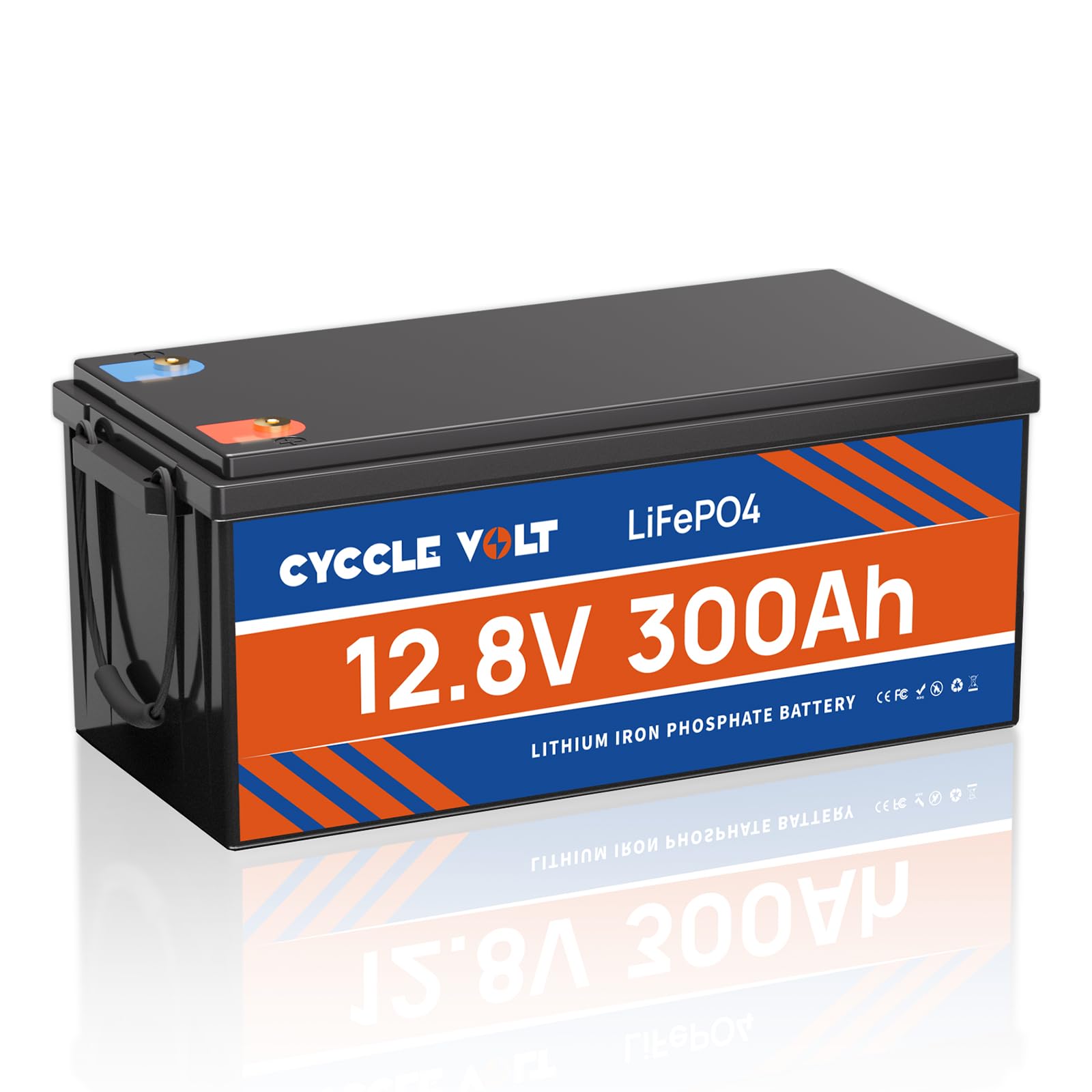 Lithium Batterie 12V 300Ah, CYCCLEVOLT 3840Wh wiederaufladbare LiFePO4 Batterie, eingebautes 200A BMS, Lithium Akku Leistungsabgabe 2560W, bis zu 15000+ Zyklen für Solar Boote Wohnmobile Off-Grid Lithium Batterie 12V 300Ah, CYCCLEVOLT 3840Wh wiederaufladbare LiFePO4 Batterie, eingebautes 200A BMS, Lithium Akku Leistungsabgabe 2560W, bis zu 15000+ Zyklen für Solar Boote Wohnmobile Off-Grid von CYCCLEVOLT