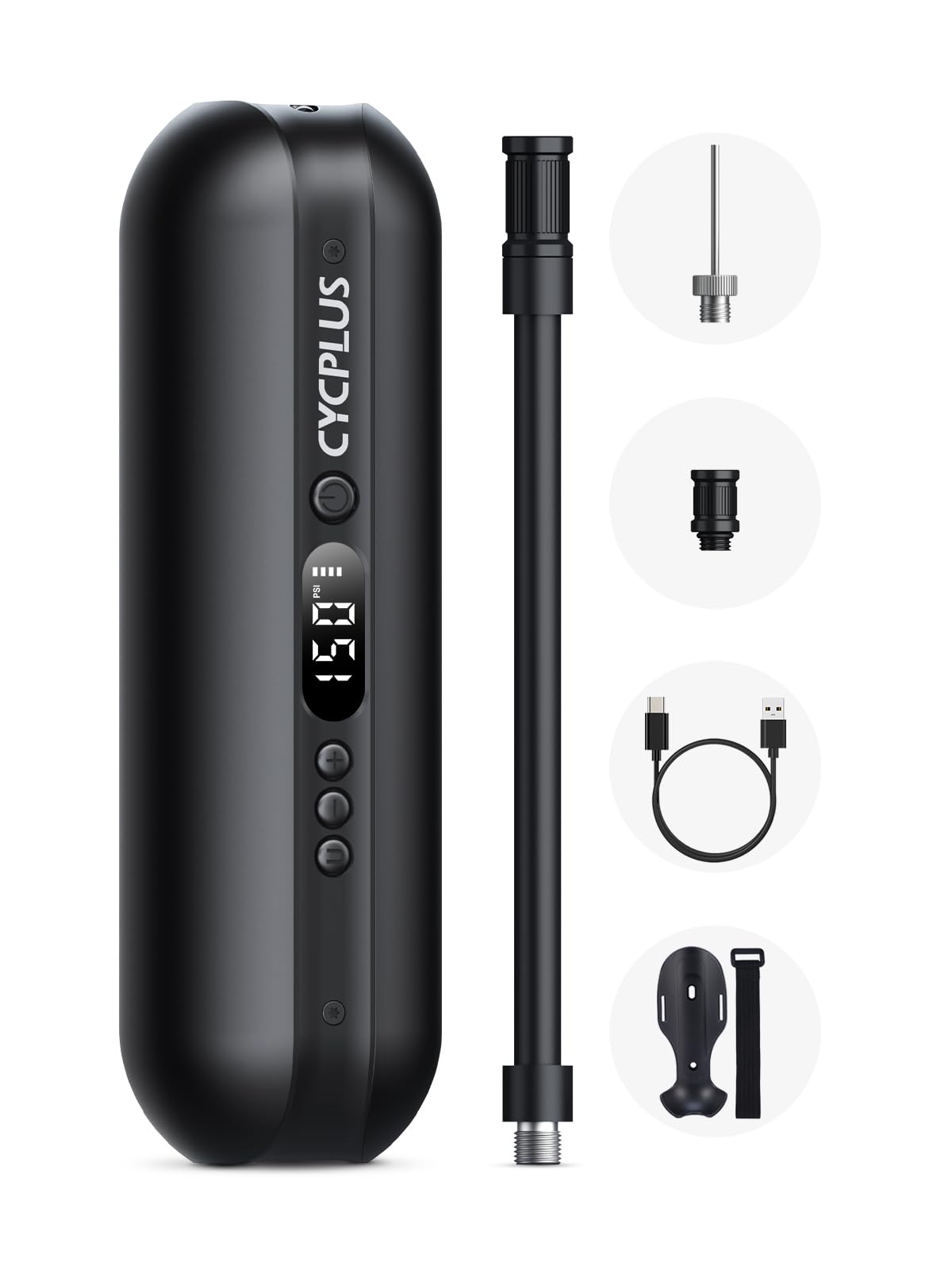 CYCPLUS Luftpumpe 150PSI Elektrischer Kompressor Tragbar Fahrradpumpe Mini Reifenpumpe mit Digital LED Anzeige LED Licht Wiederaufladbarer Li-ionen für alle Fahrräder Motorräder und Autos CYCPLUS Luftpumpe 150PSI Elektrischer Kompressor Tragbar Fahrradpumpe Mini Reifenpumpe mit Digital LED Anzeige LED Licht Wiederaufladbarer Li-ionen für alle Fahrräder Motorräder und Autos von CYCPLUS