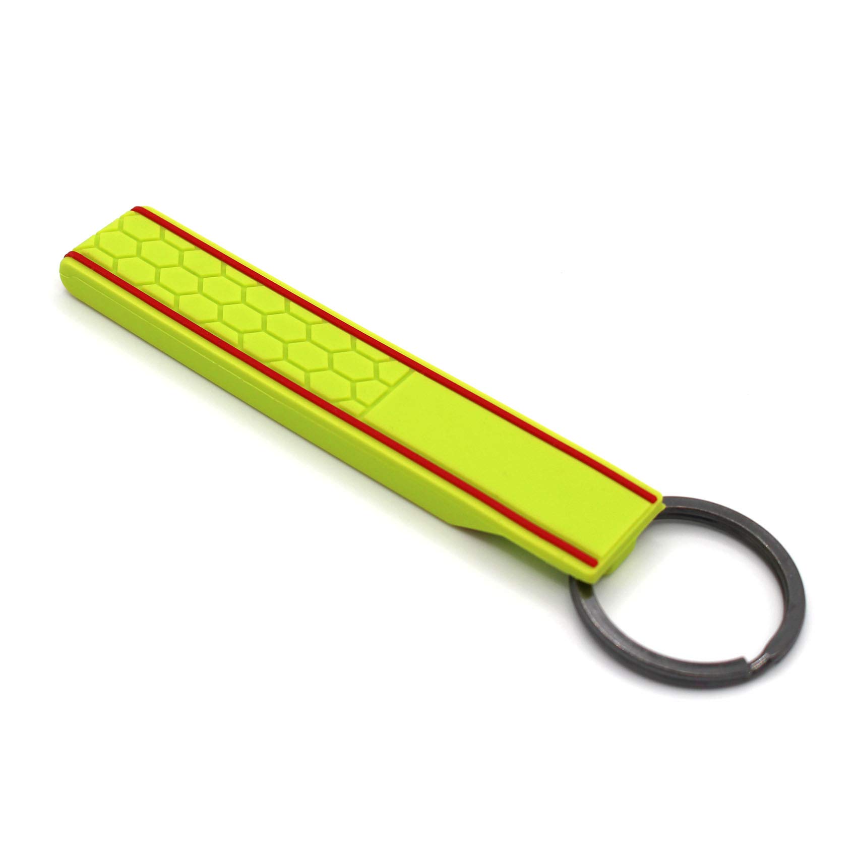 CYK www. CoverYourKey .de Schlüsselanhänger Keytag mit Wabenstruktur Schlüsselhülle Anhänger Schlüsselband Wabe (Limegreen/Rot) von CYK www. CoverYourKey .de