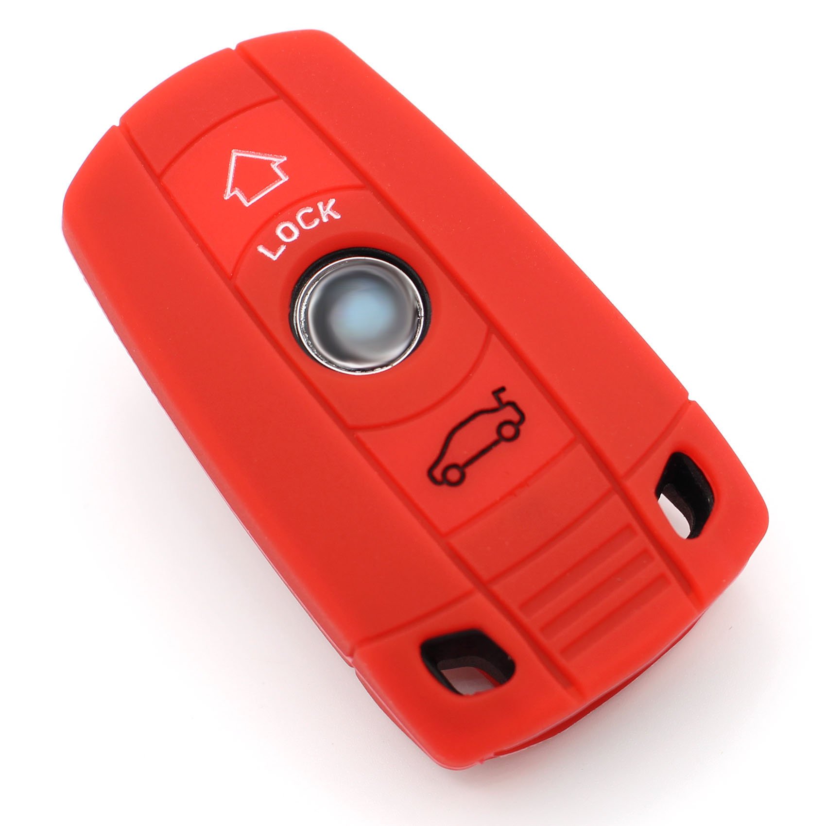 Schlüssel Hülle BB für 3 Tasten Auto Schlüssel Silikon Cover - Finest-Folia (nur Keyless GO) (Rot) von CYK www. CoverYourKey .de