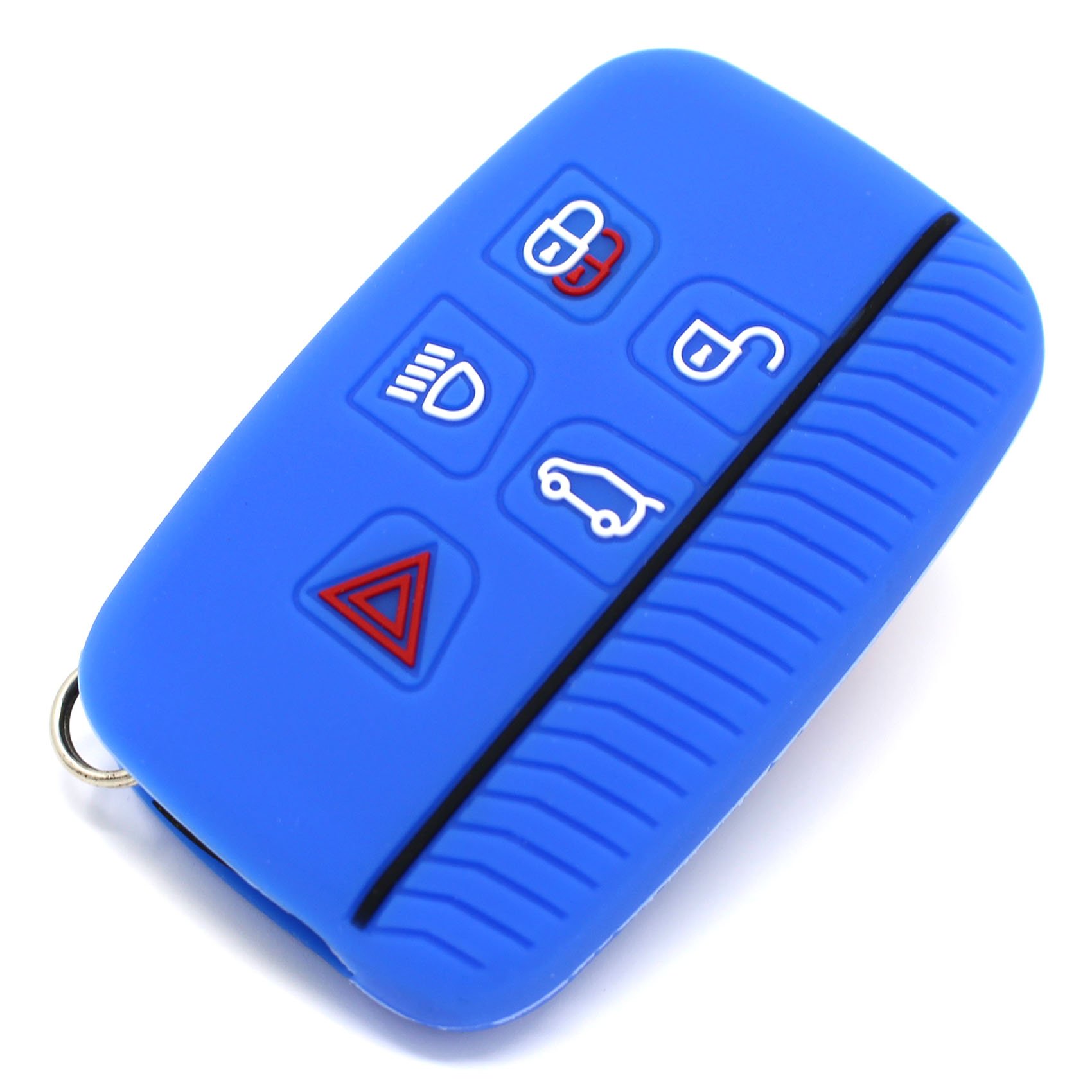 Schlüssel Hülle LA für 5 Tasten Auto Schlüssel Silikon Cover -Finest Folia (Blau) von CYK www. CoverYourKey .de