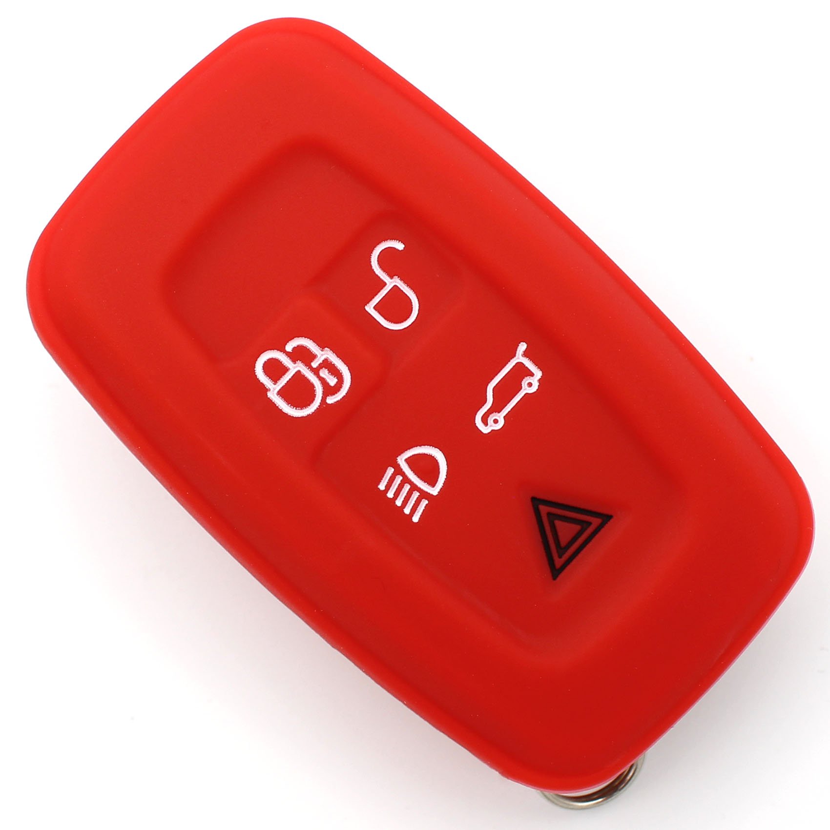 Schlüssel Hülle LB für 5 Tasten Auto Schlüssel Silikon Cover -Finest Folia (Rot) von Finest-Folia