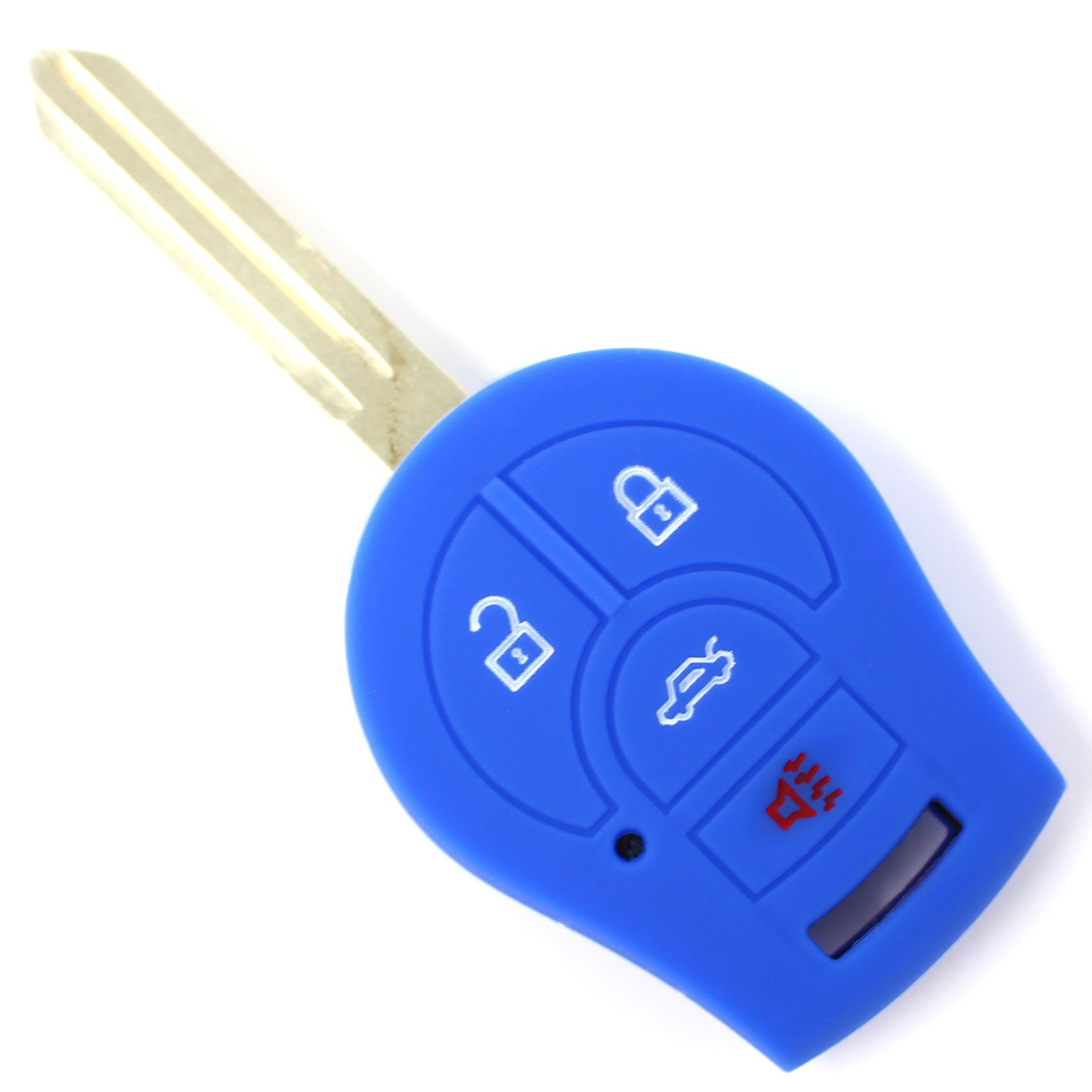 Schlüssel Hülle NC für 3-4 Tasten Auto Schlüssel Silikon Cover - Finest-Folia (Blau) von CYK www. CoverYourKey .de