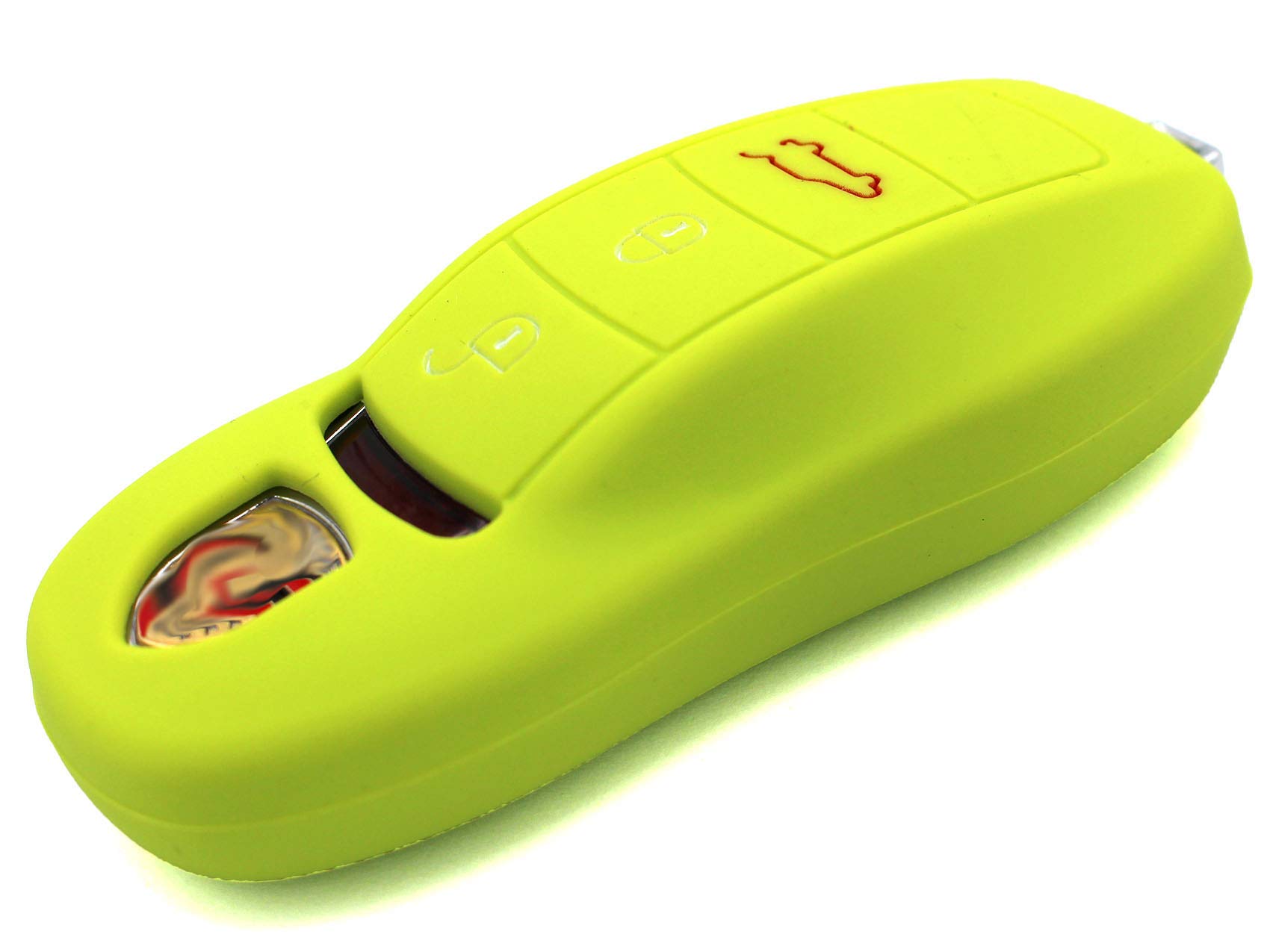 Schlüssel Hülle PC für 3 Tasten Auto Schlüssel Silikon Cover von Finest-Folia (Limegreen) von CYK www. CoverYourKey .de