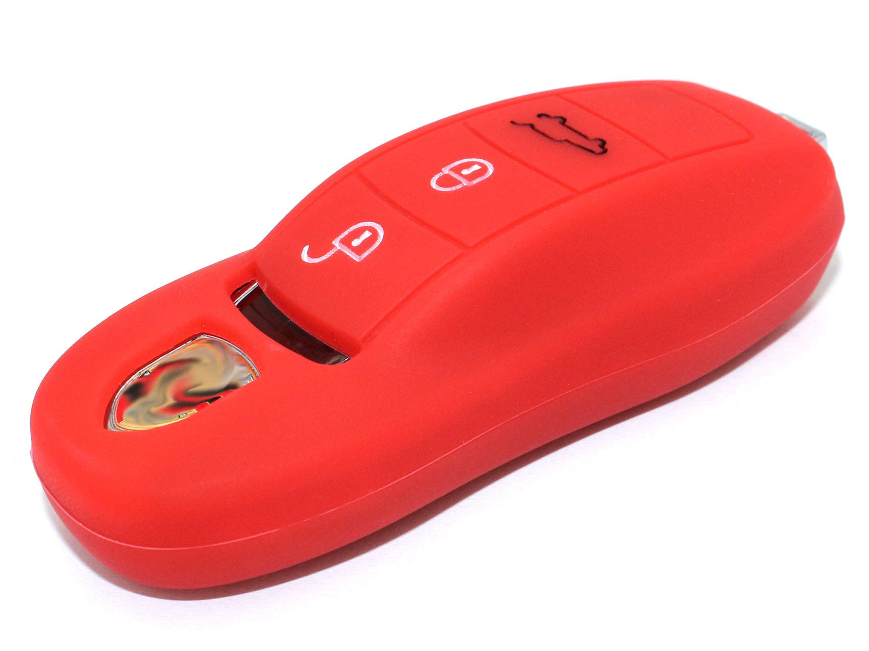 Schlüssel Hülle PC für 3 Tasten Auto Schlüssel Silikon Cover von Finest-Folia (Rot) von CYK www. CoverYourKey .de