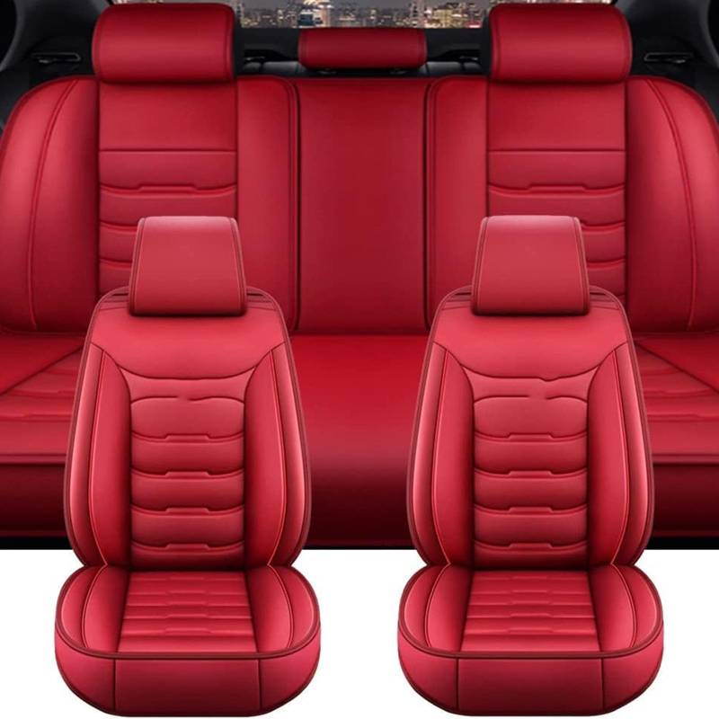 CYLOZ Auto Sitzbezüge,Rutschfester Atmungsaktiver Autositzschutz,für Land Rover Range Rover 2012-2021 Vorne Und Hinten Sitzschoner Zubehör,A-Red von CYLOZ