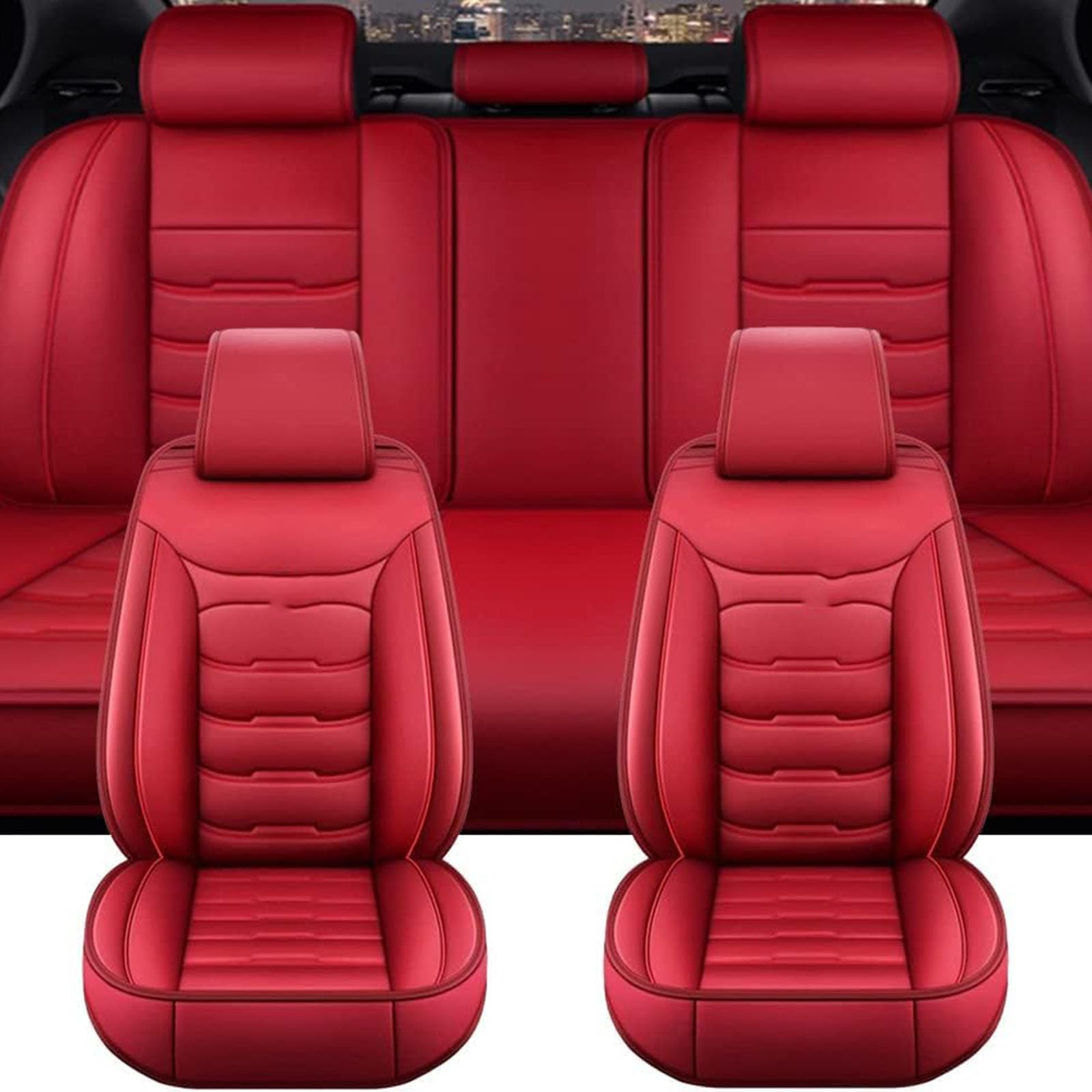 CYLOZ Auto Sitzbezüge,Rutschfester Atmungsaktiver Autositzschutz,für Land Rover Range Rover Evoque 2011-2018 Vorne Und Hinten Sitzschoner Zubehör,A-Red CYLOZ Auto Sitzbezüge,Rutschfester Atmungsaktiver Autositzschutz,für Land Rover Range Rover Evoque 2011-2018 Vorne Und Hinten Sitzschoner Zubehör,A-Red von CYLOZ